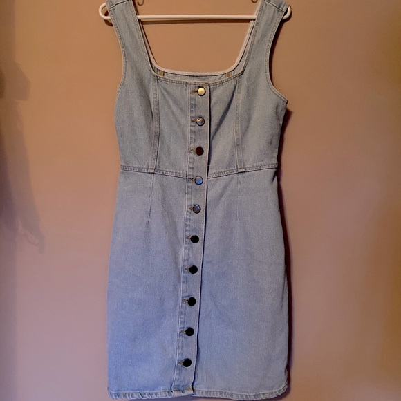 Urban Outfitters denim button-up mini dress